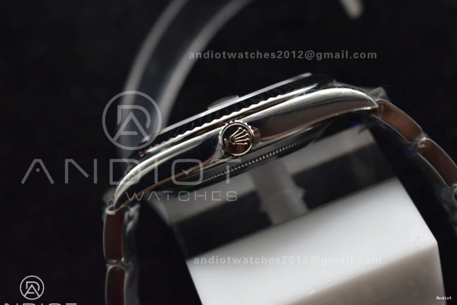 Best VS3235 Oyster 904L Gray 41 Bracelet DateJust VSF Edition Roman Green Dial SS 1:1 on 126330 0204